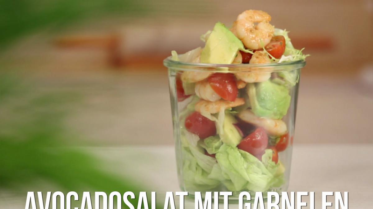 Avocadosalat mit Garnelen