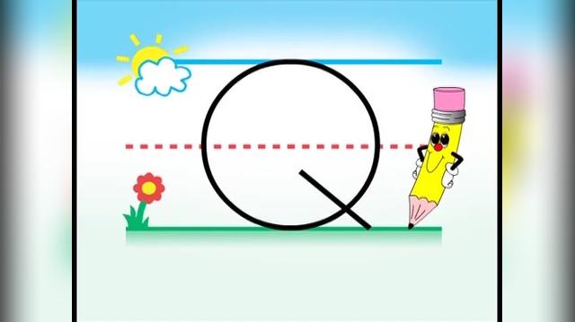 mr-pencil-letter q writing.mp4
