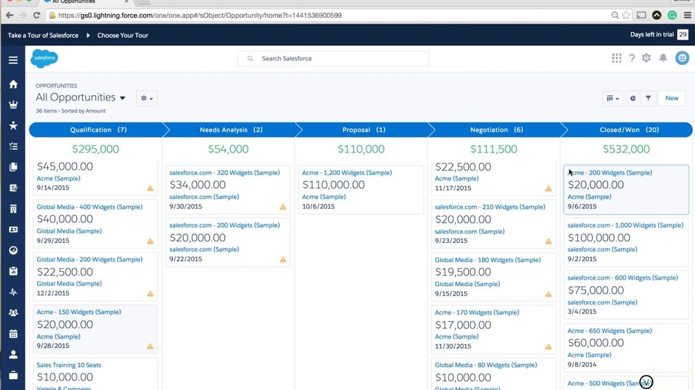 Salesforce Lightning - How to Close a Opportunity using Pipeline Board