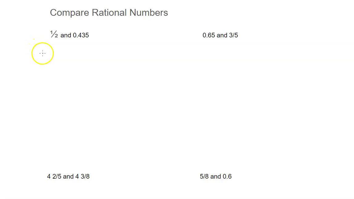 Compare Rational Numbers.mp4