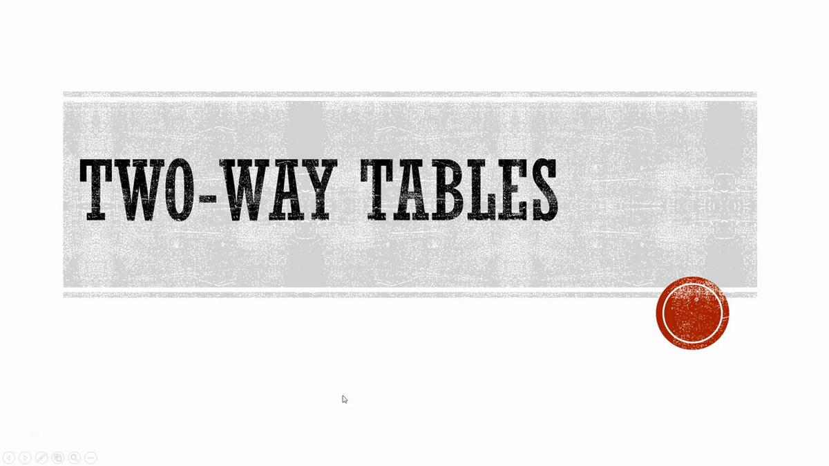 Two Way Frequency Tables SM II.mp4