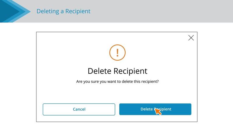 Editing or Deleting a Recipient
