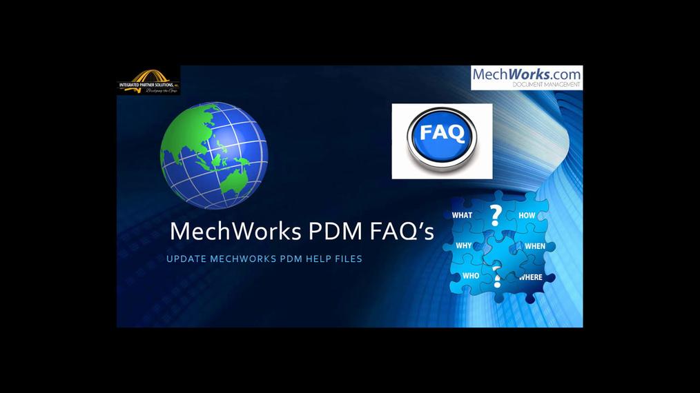 Update MechWorks PMD Help Files