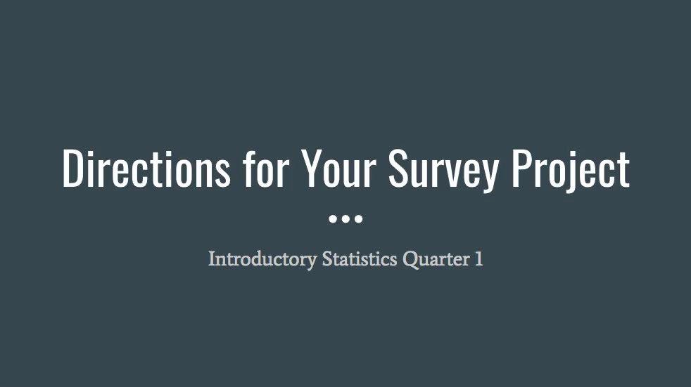 NEW Directions for your Survey Project.mp4