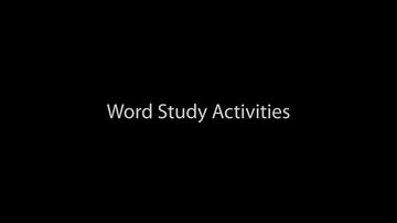 FUN L1 Word Study Activities (14:18)