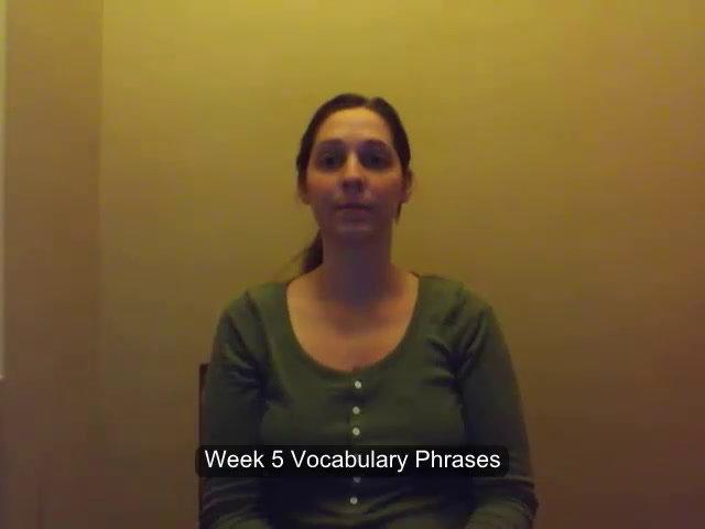 ASL 1 Q1 W5 Vocabulary Phrases (Sign With Me)