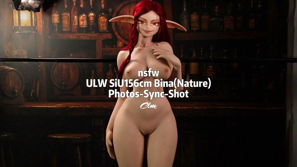 Ultra Lightweight Goblin Sex Doll Bina 156cm Dark Red Hair
