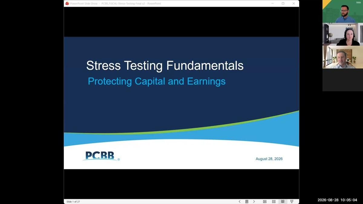 August 2026 - PCBB Presents Stress Testing Fundamentals, by PCBB