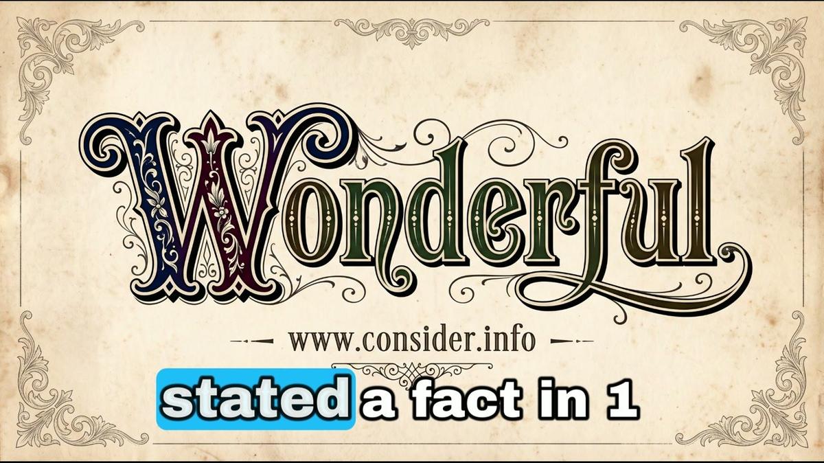 "It Was Wonderful"