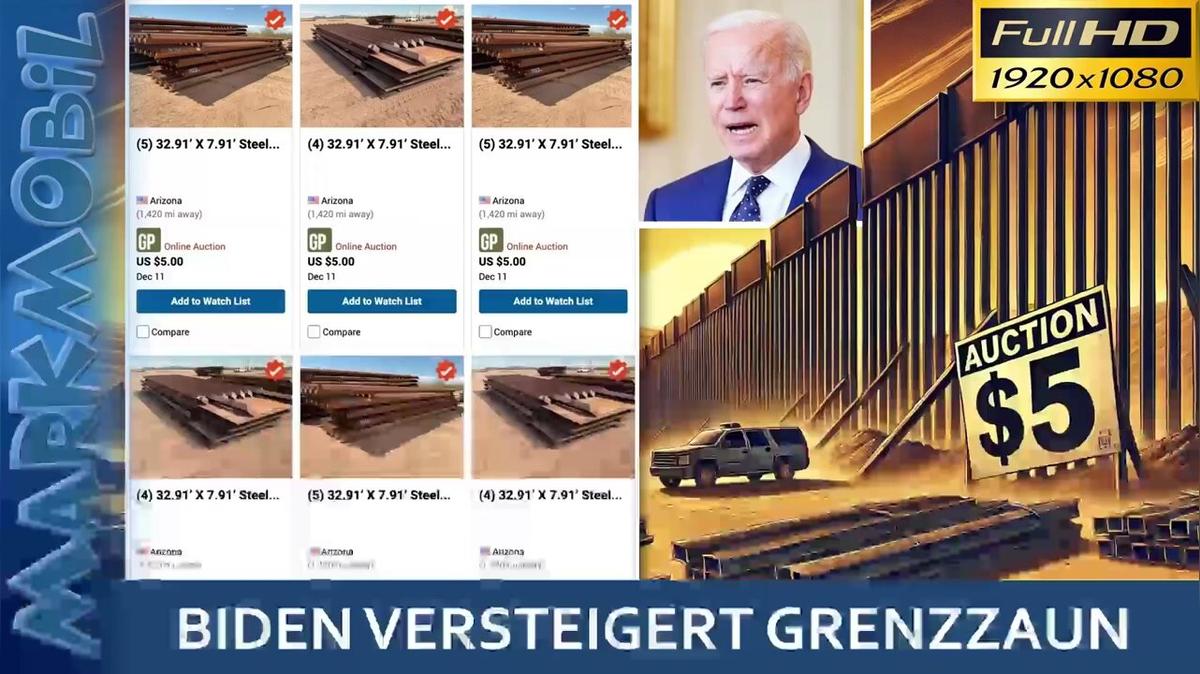 MARKmobil Aktuell - Biden versteigert Grenzzaun