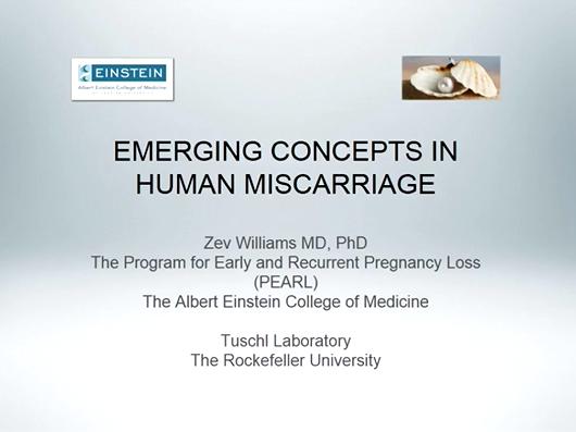 Emerging Concepts in Human Miscarriage