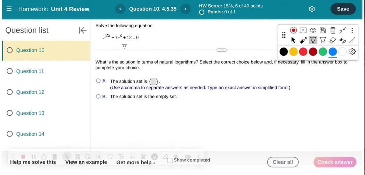 Math 1050 Unit 4 Review #10