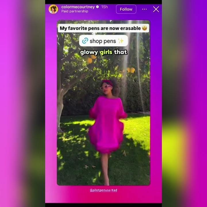 FriXion Vibe - Color Me Courtney - Instagram Story