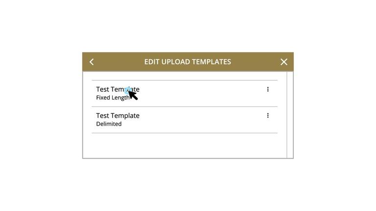 Edit or Delete Upload Templates