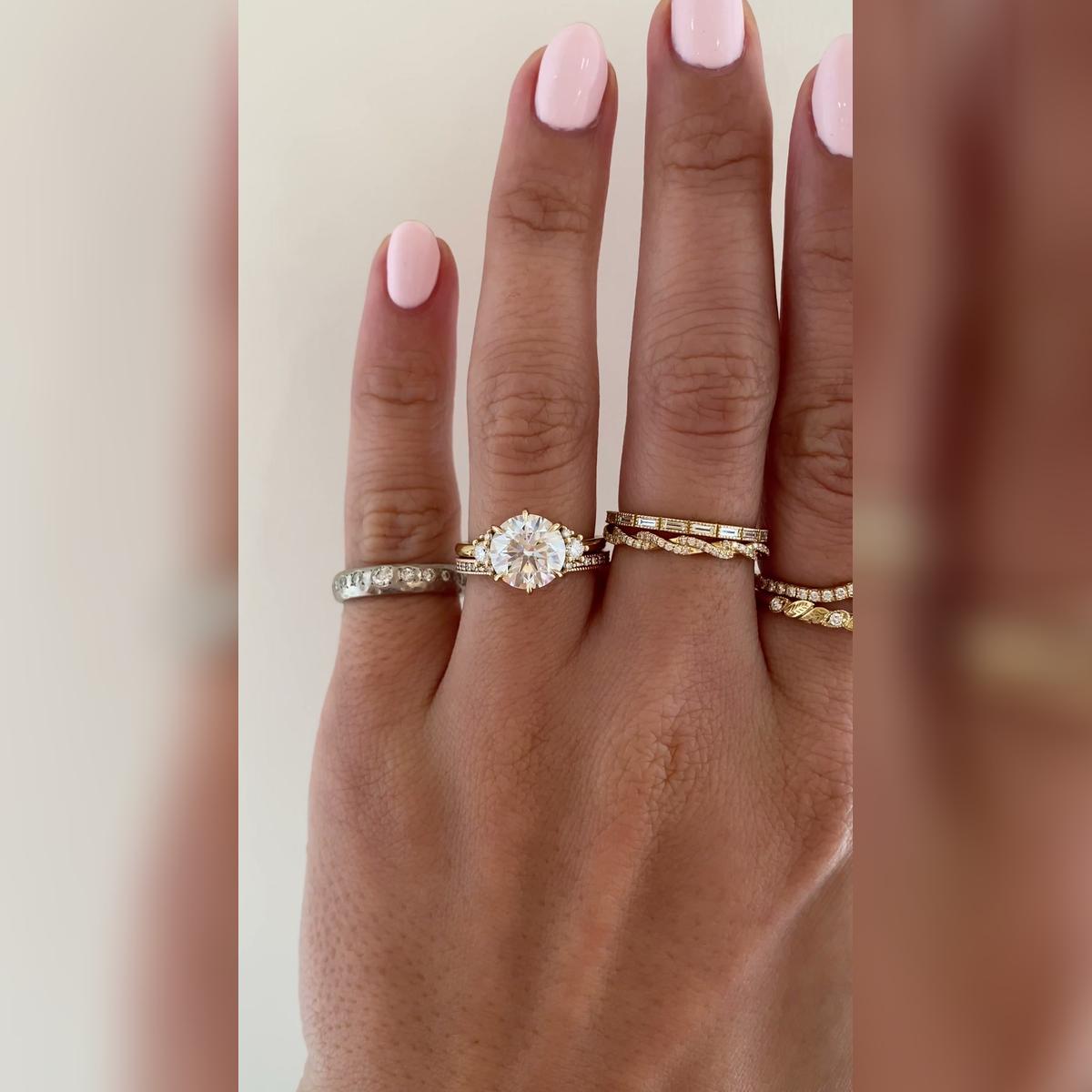 Capri Round Wedding Band Pairings