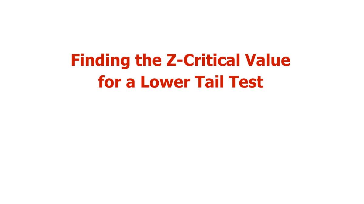 Finding Critical Values - Lower Tail Test.mp4
