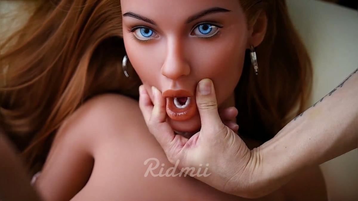 Ridmii Amber Movable Jaw Full Size Oral Sex Doll With Silicone Head