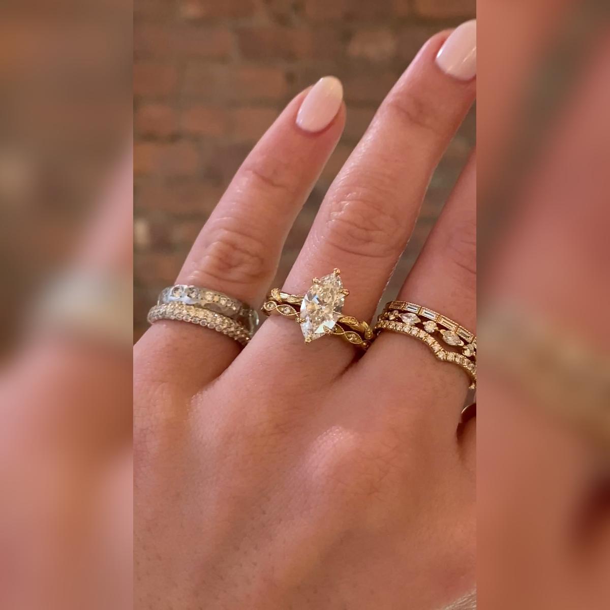 Thistle Marquise Wedding Band Pairings