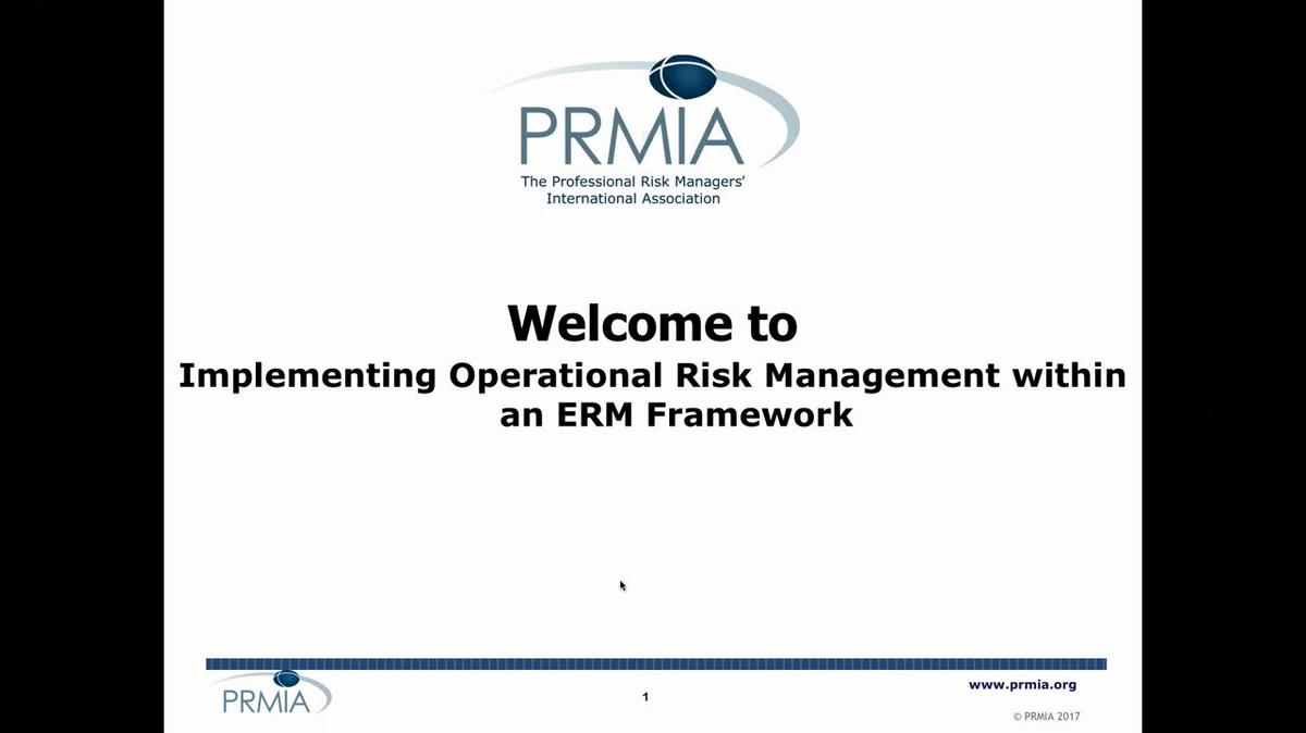 Implementing Operational Risk within an ERM Framework