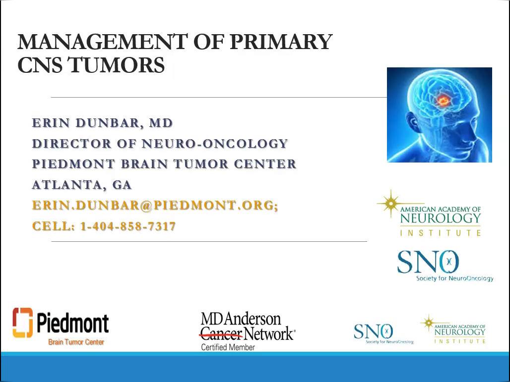 Managment of Primary CNS Tumors