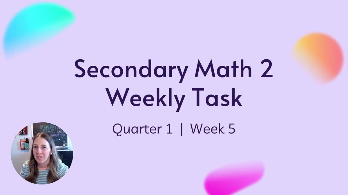 Scholes SM2 (sec 1) Q1 W5 Intro Vid