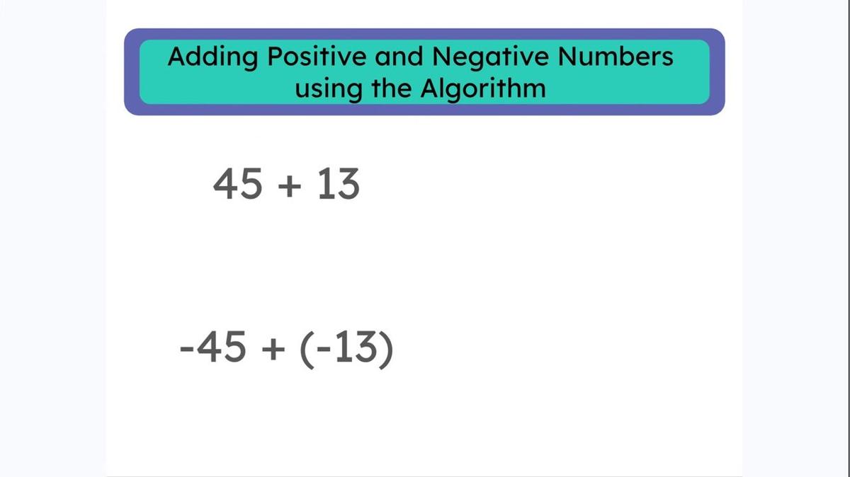 2.3 Adding Positive and Negative Numbers - SMR-4