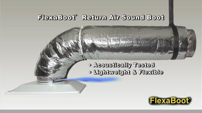 FlexaBoot® sound boot for return air grilles.