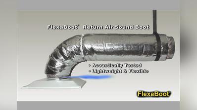 FlexaBoot® sound boot for return air grilles.