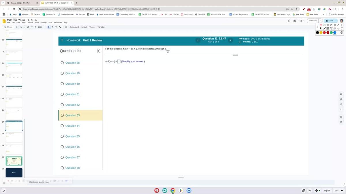 Math 1050 Exam 2 Review #33