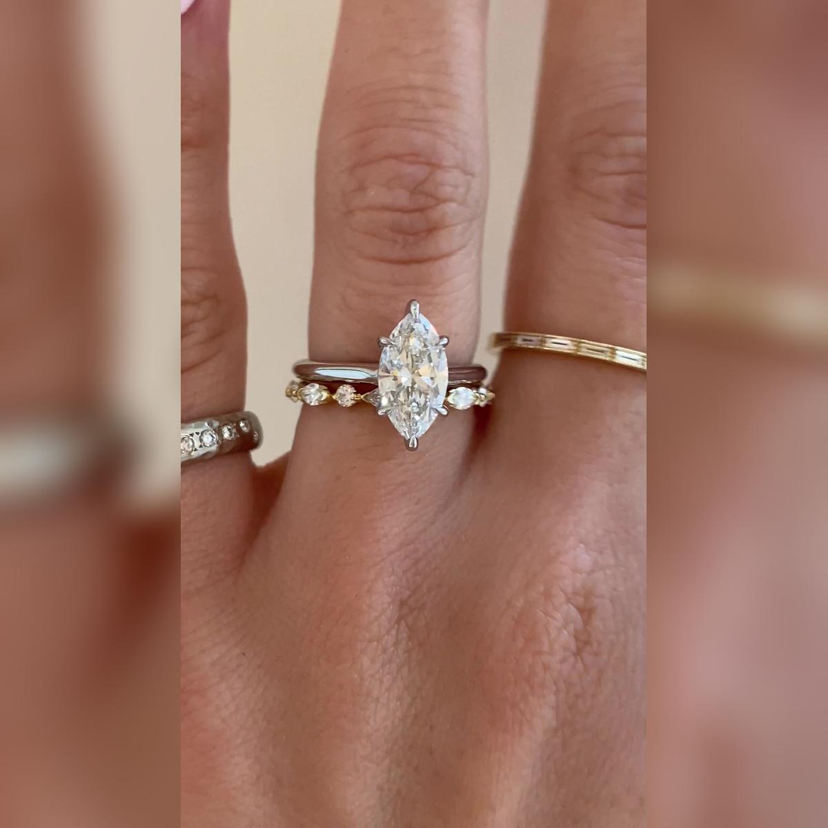 Angel Marquise Wedding Band Pairings