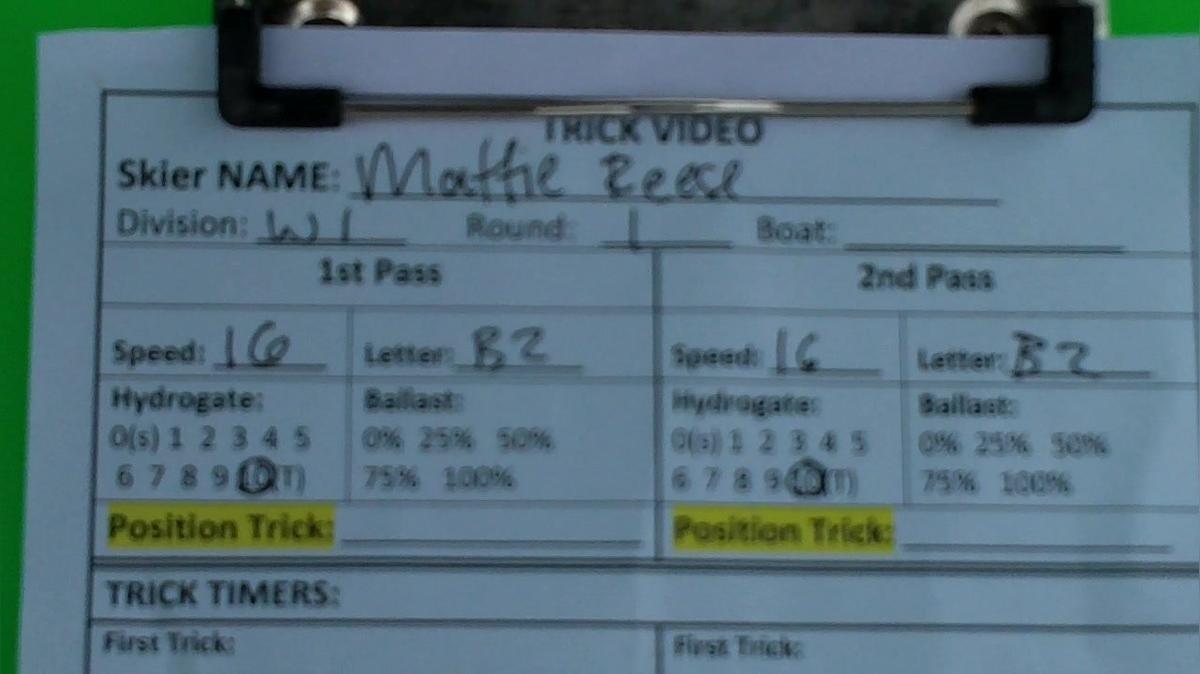 Mattie Reese W1 Round 1 Pass 1
