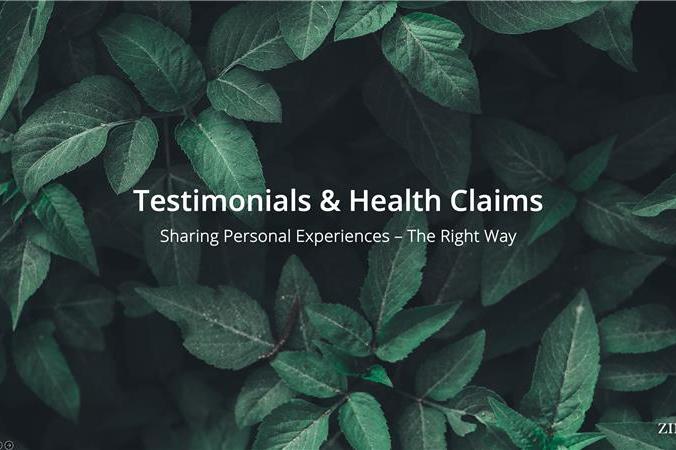 Testimonials &amp; Health Claims Training
