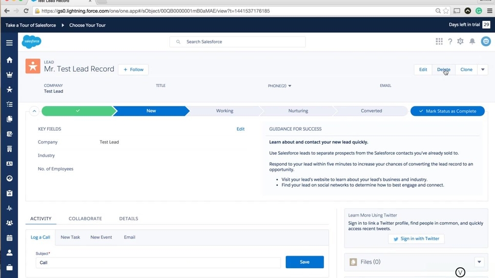 Salesforce Lightning - How to Delete a Record