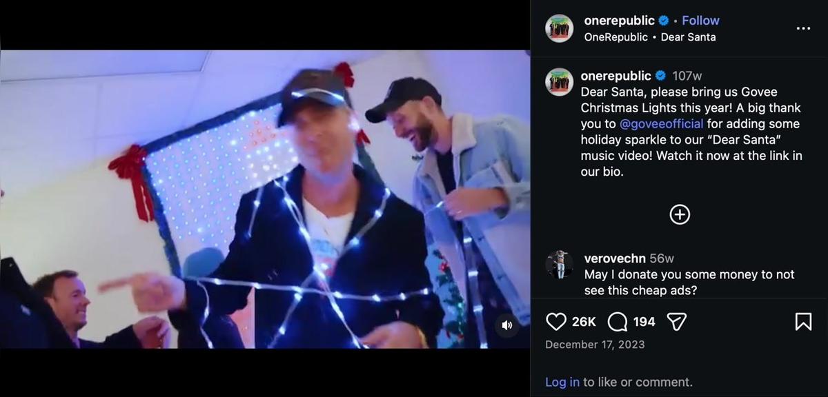 Govee One Republic Social Post