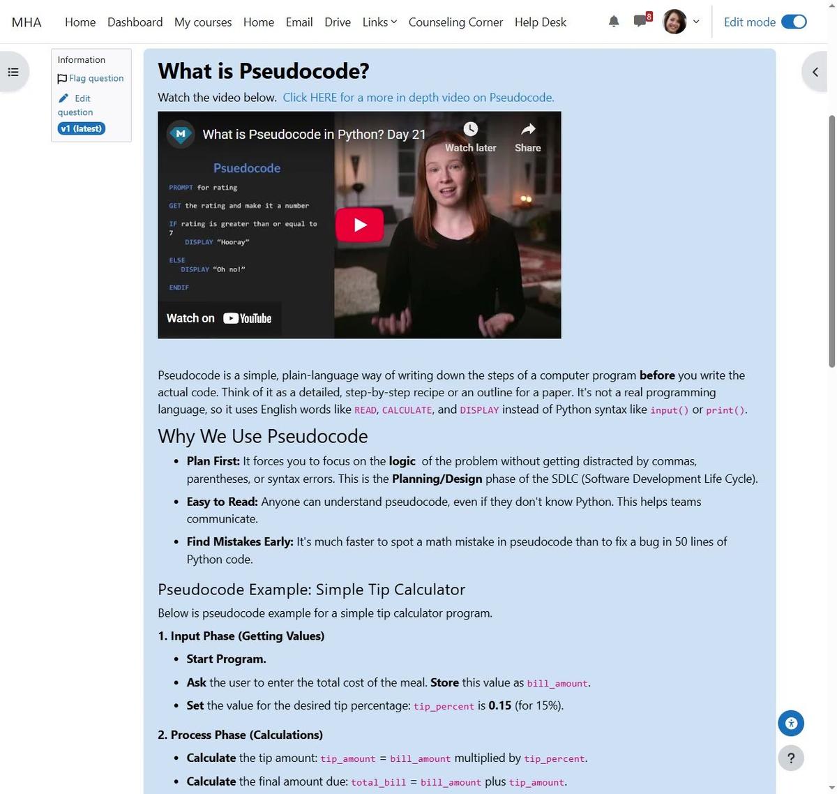 (G) Silly Sentences Psuedocode Explanation