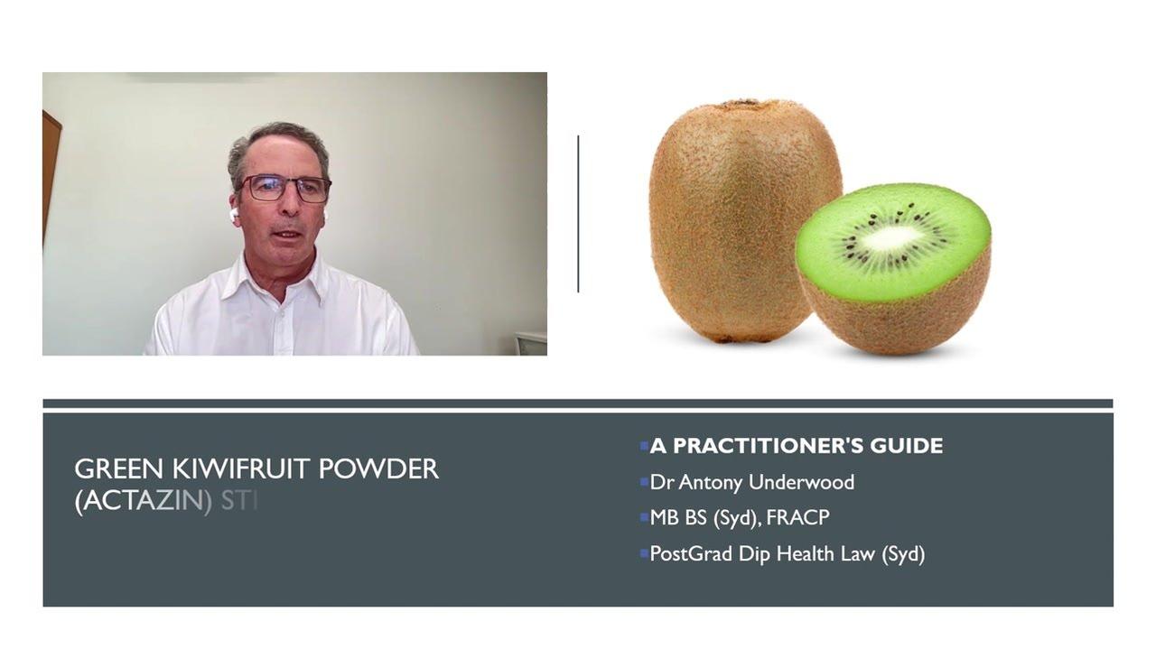 Green kiwifruit powder stimulates production of mucin - Dr Underwood, Spectrumceuticals