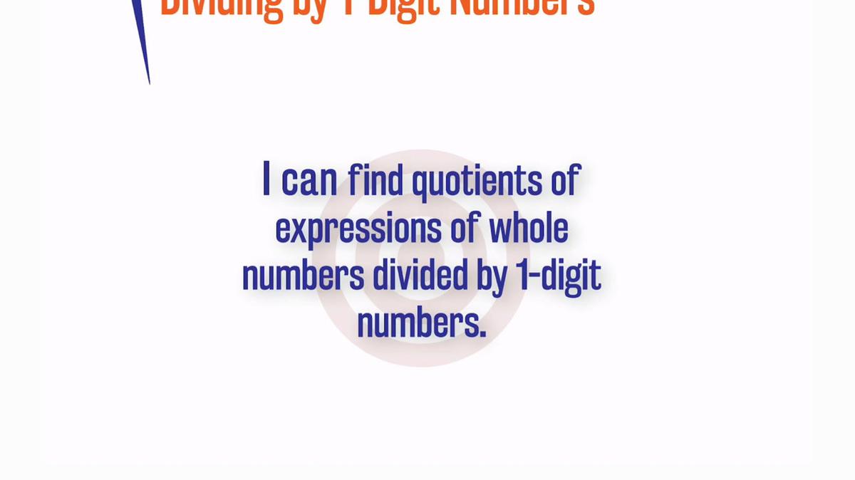 Dividing by 1 Digit Numbers