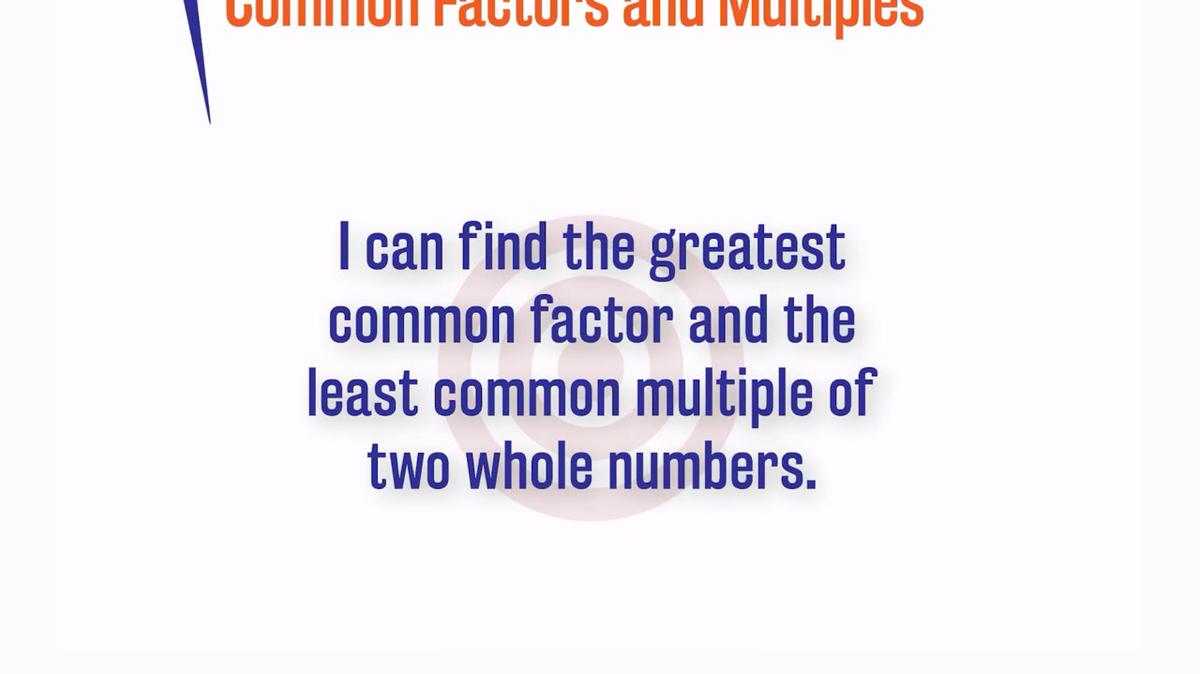 Common Factors and Multiples
