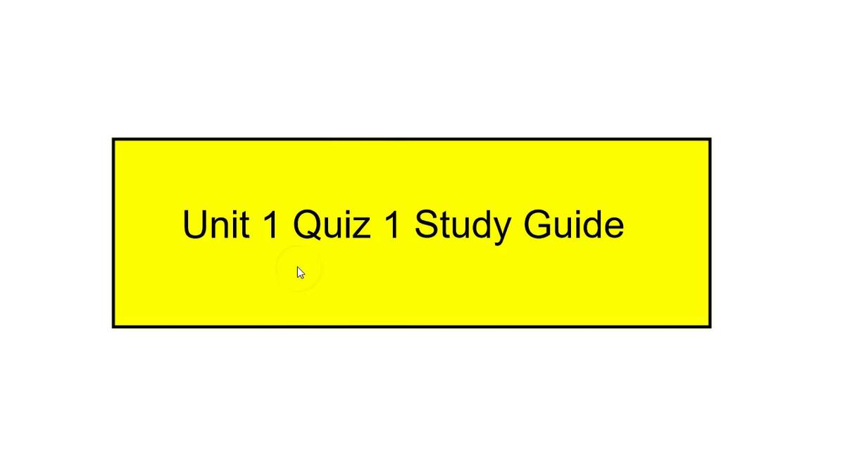 Unit 1 Quiz 1 Study Guide.mp4