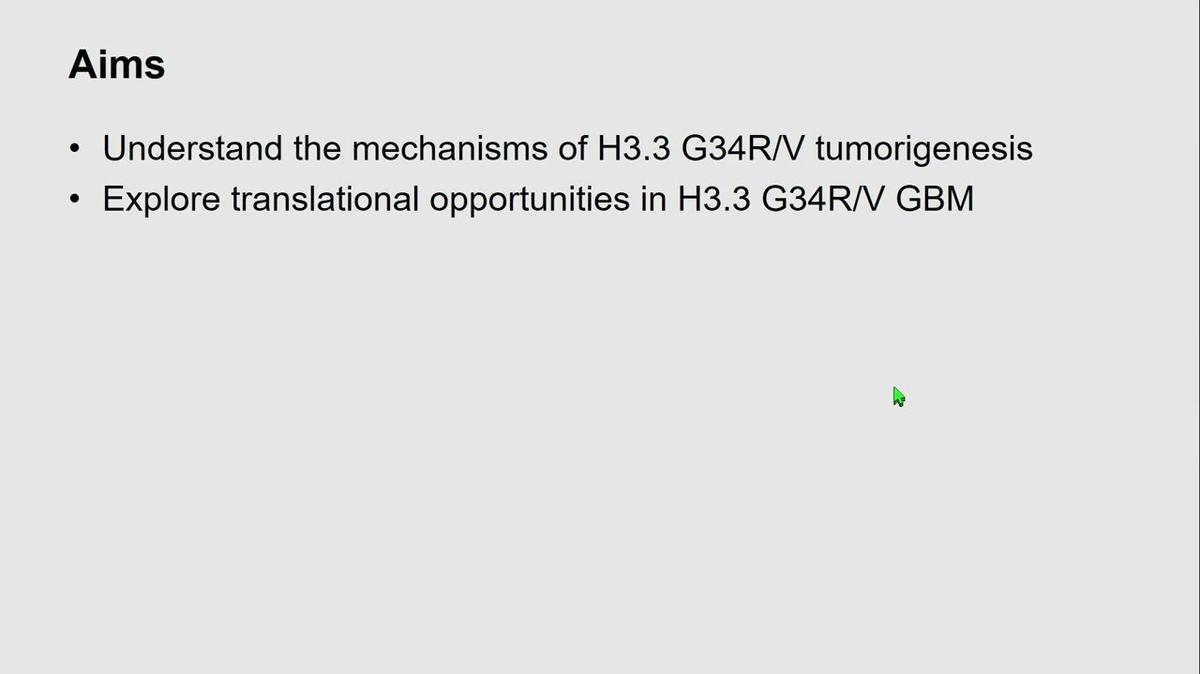 Targeting H3.3G34R/V re-wiring of the epigenome in pediatric glioblastoma of children and young adults, Lynn Bjerke