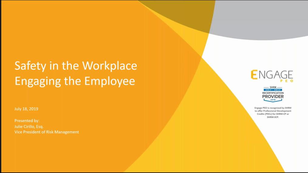 July 2019 HR Webinar - Building Safer Workplaces