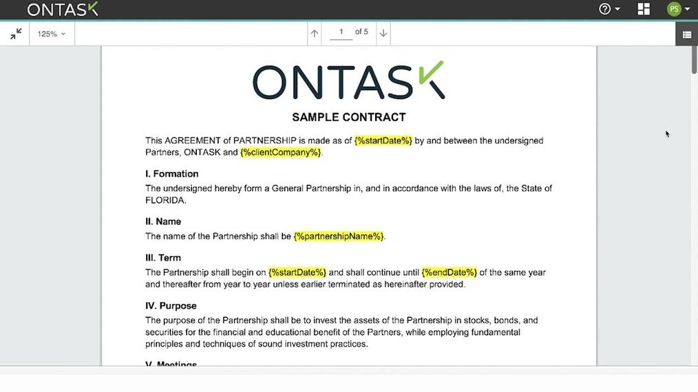 OnTask | Auto Populate Documents with Your Data