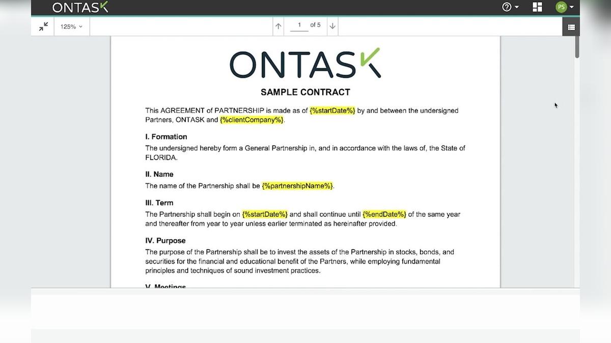 OnTask | Auto Populate Documents with Your Data