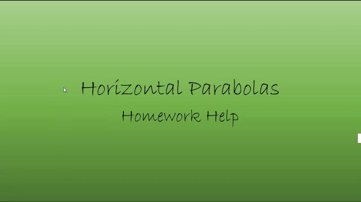 Precalc Horizontal Parabolas Homework Help.mp4