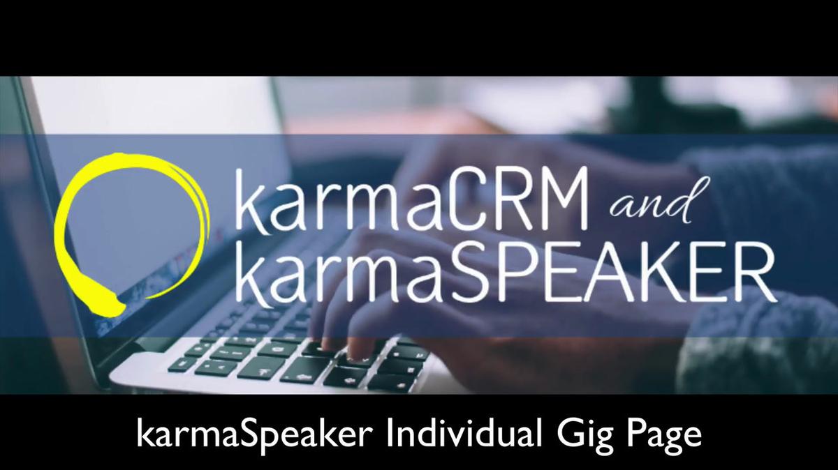 Overview of the Individual Gig Page in karmaSpeaker