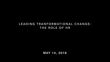 Leading Transformational Change: The Role of HR