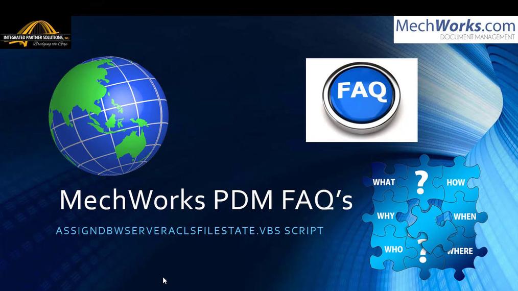 Assign DBWServerACL security using MechWorks PDM