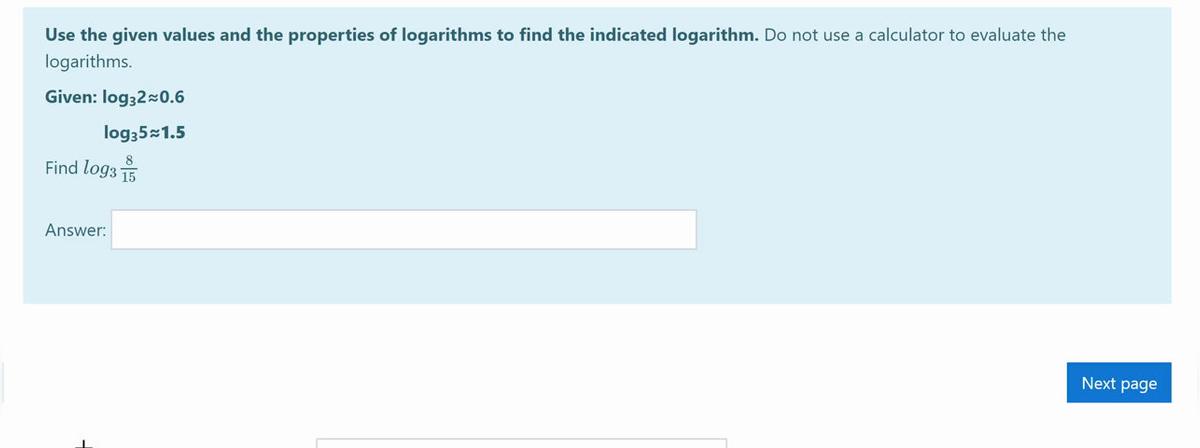Homework Help Using Properties of Logarithms 13.mp4