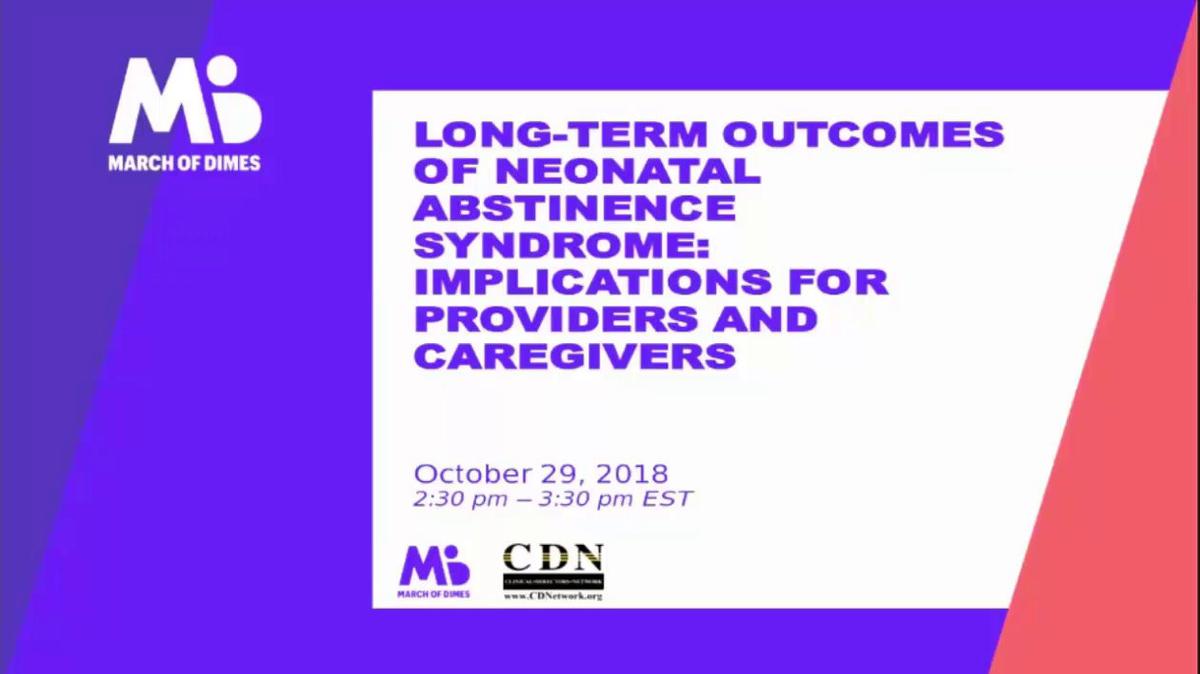 Long-Term Outcomes of Neonatal Abstinence Syndrome: Implications for Providers and Caregivers.10/29/2018