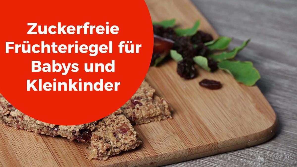 Zuckerfreie Früchteriegel für Babys und Kleinkinder